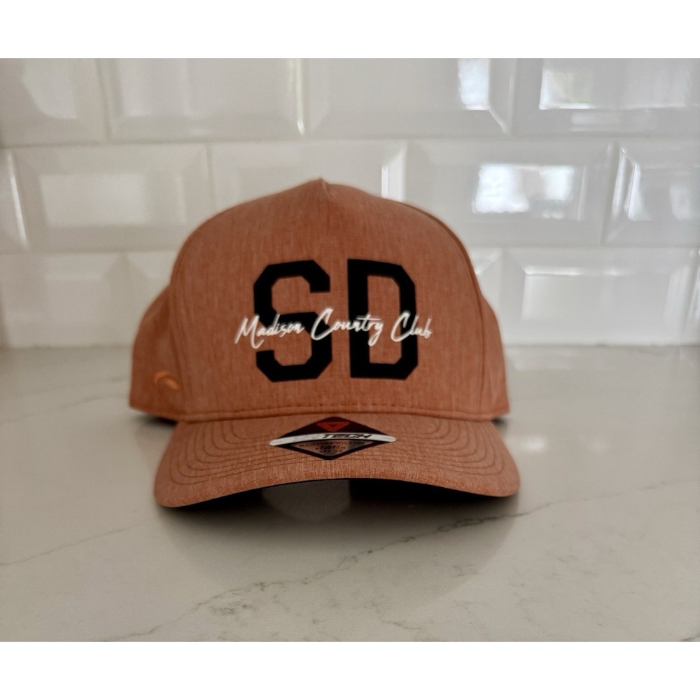 Pukka SD Madison Country Club Hat Orange Snapback Tri Tech Golf Cap SPF 30 New